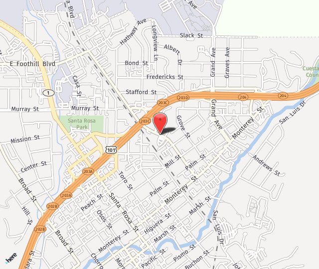 Location Map: 628 California Blvd San Luis Obispo, CA 93401